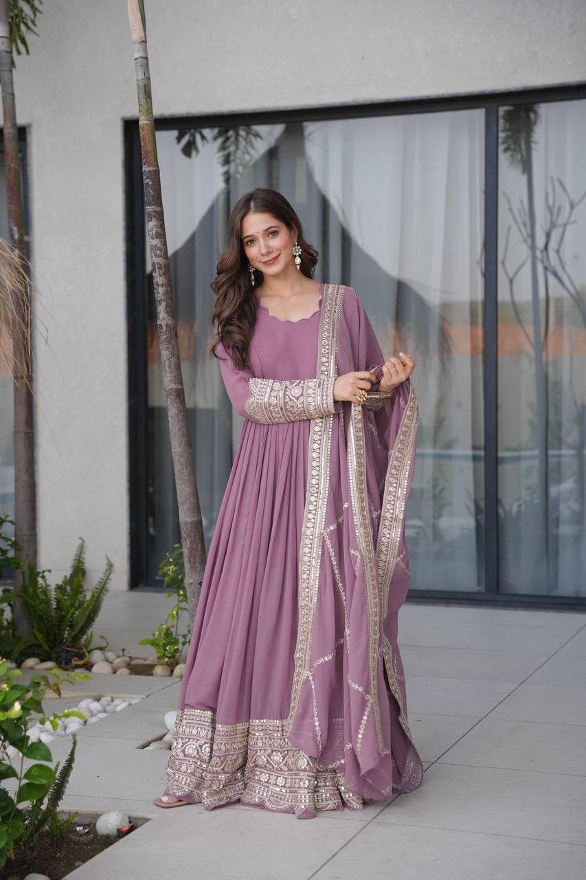 Georgette Floor Length Heavy Anarkali Suit