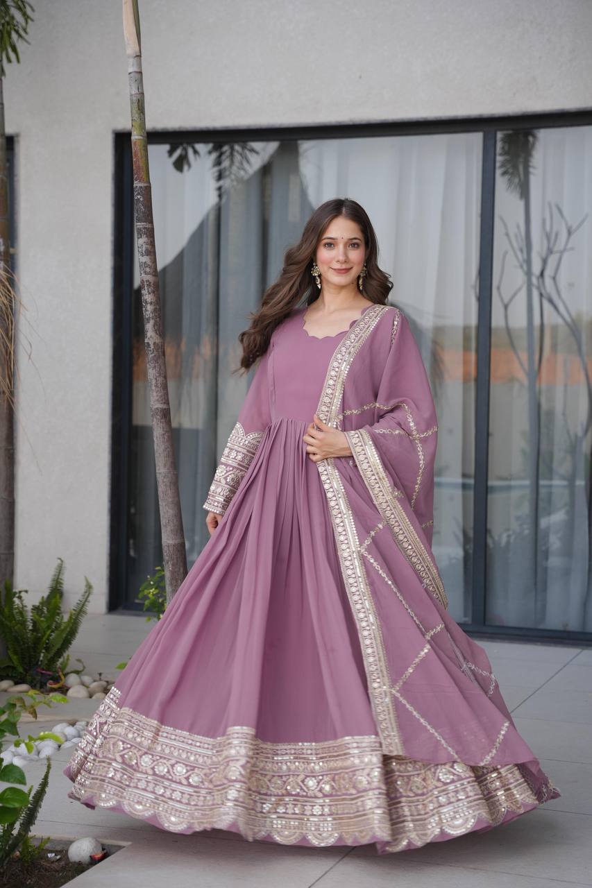 Georgette Floor Length Heavy Anarkali Suit