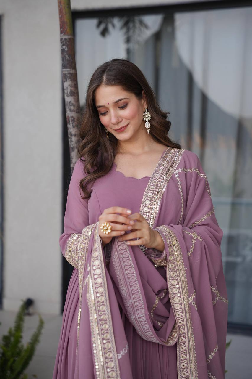 Georgette Floor Length Heavy Anarkali Suit