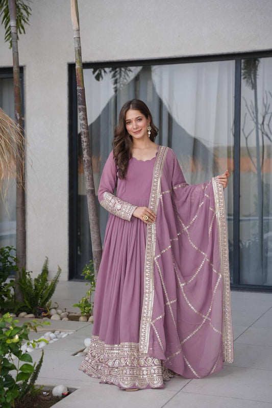 Georgette Floor Length Heavy Anarkali Suit