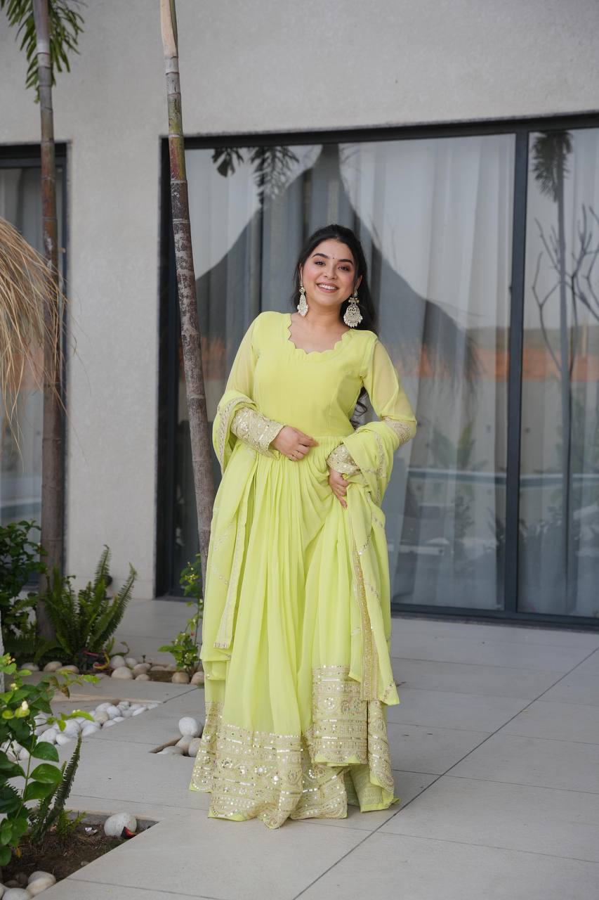 Georgette Floor Length Heavy Anarkali Suit