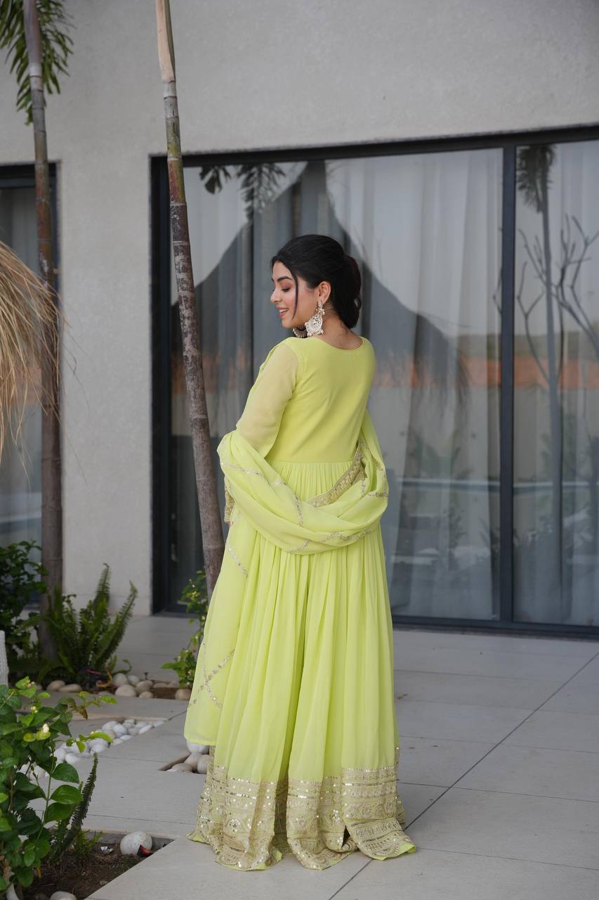 Georgette Floor Length Heavy Anarkali Suit