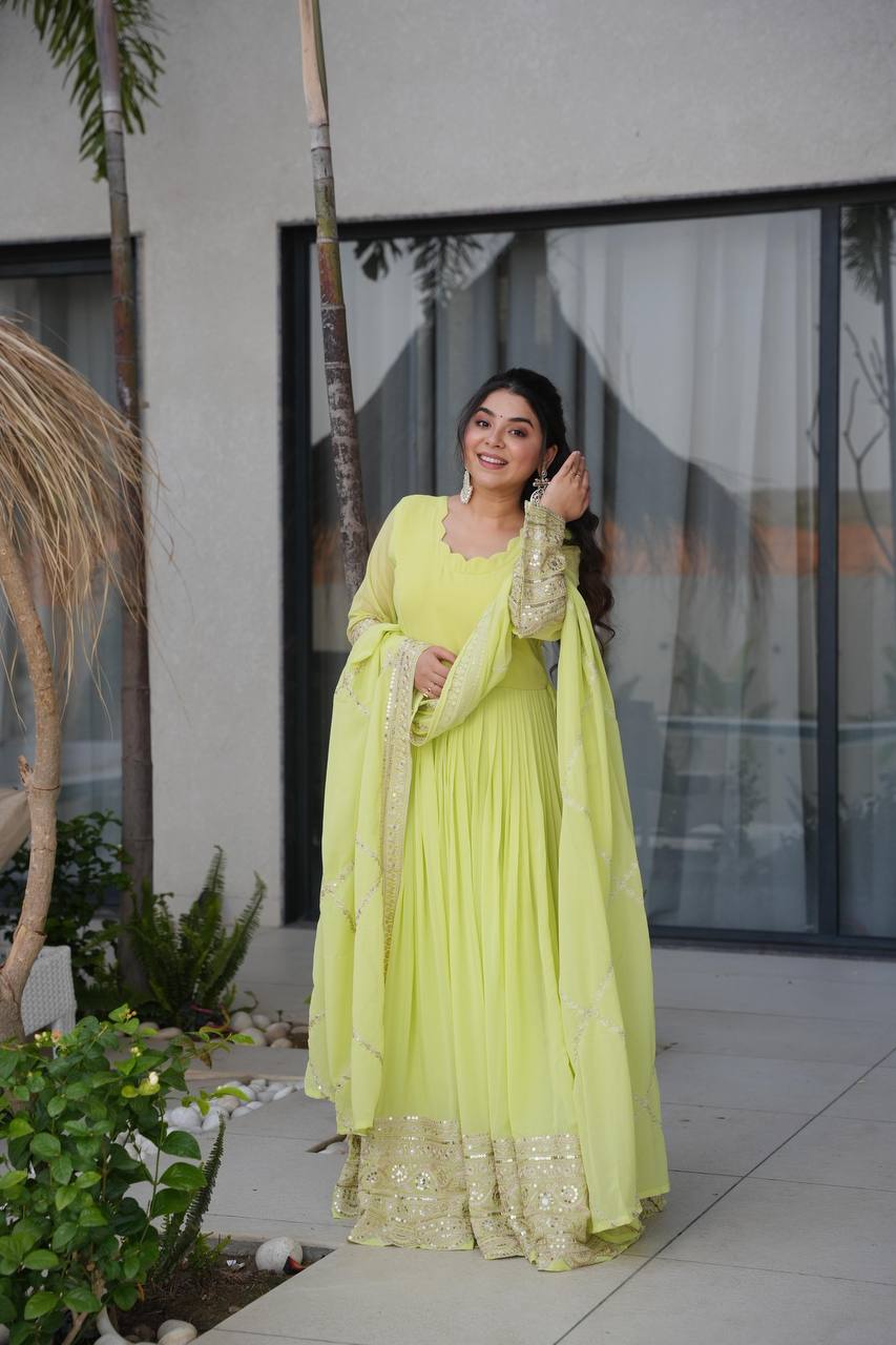 Georgette Floor Length Heavy Anarkali Suit