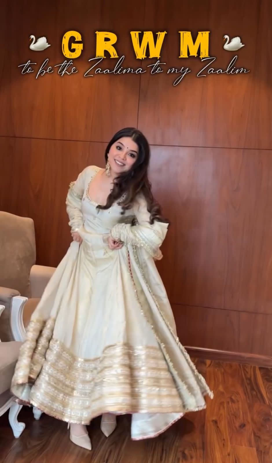 Floor Length White Anarkali Suit for Wedding