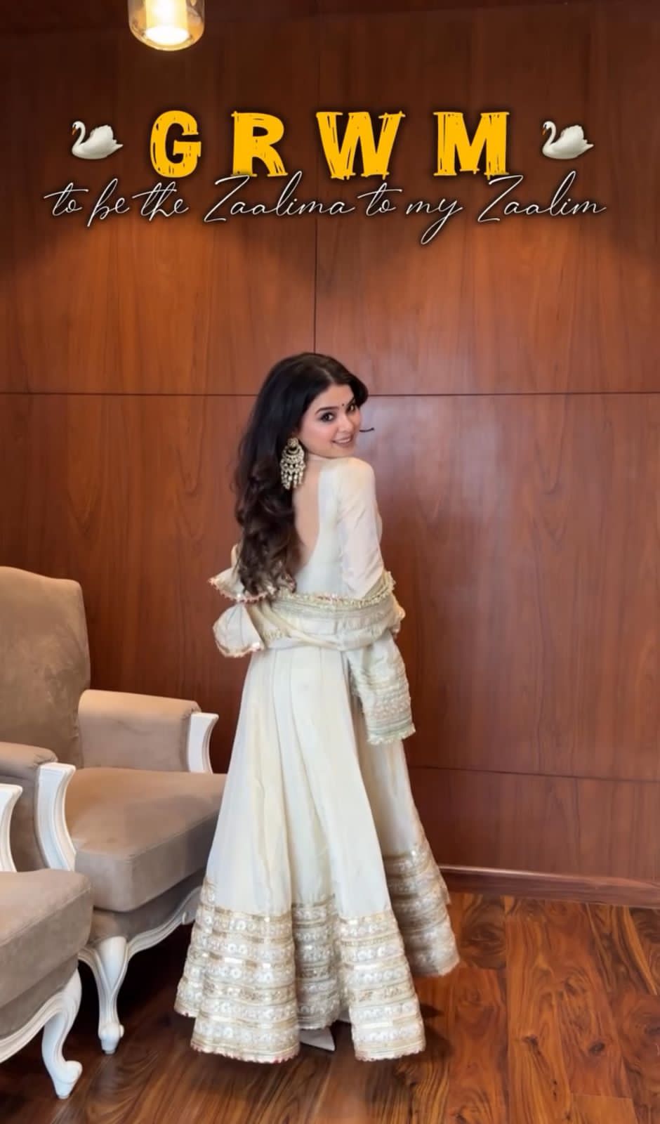 Floor Length White Anarkali Suit for Wedding