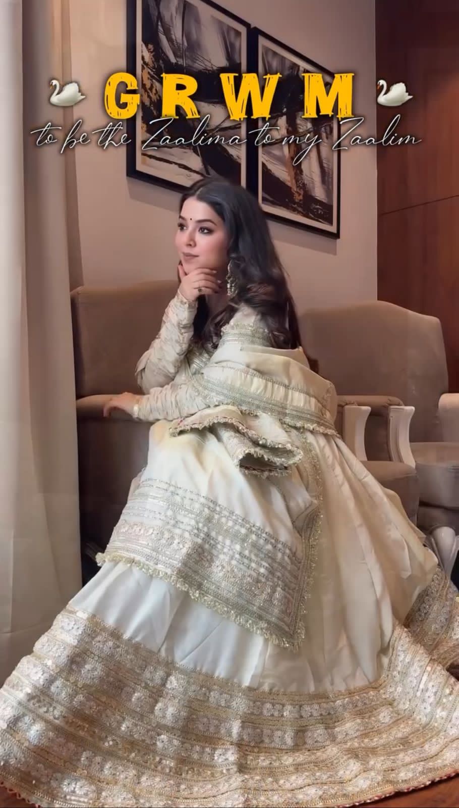 Floor Length White Anarkali Suit for Wedding