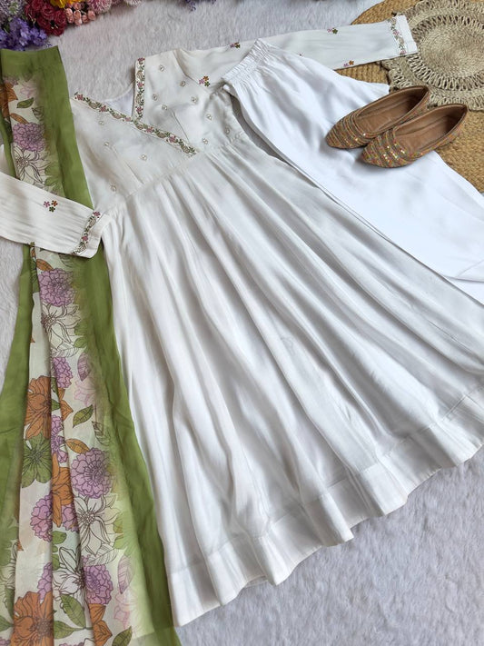 Heavy Silk Embroidered Anarakli suit