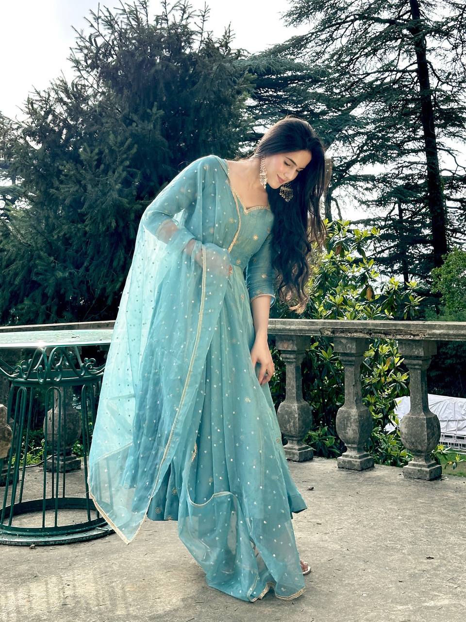 Women Bollywood Tunic Kurti Pant Dupatta Designer Set