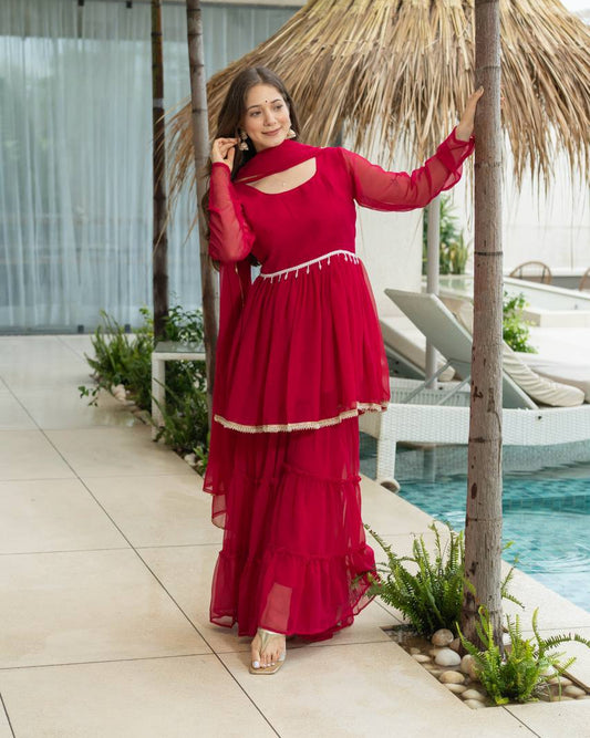 Sharara suit for women,
Designer sharara set,
Wedding sharara dress,
Sharara suit party wear,
Festive sharara outfit,
Bridal sharara dress,
Heavy sharara suit,
Cotton sharara set,
Embroidered sharara suit,
Georgette sharara dress,
Sharara with dupatta,
Pakistani sharara suit,
Sharara dress for wedding,
Long kurti with sharara