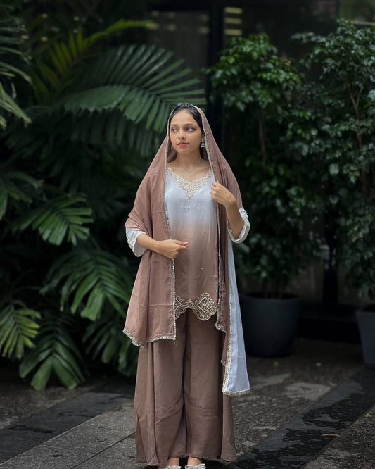 Embroidered Salwar Kameez with Dupatta