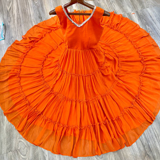 Beautiful Solid Long Flared Anarkali Suit for Women