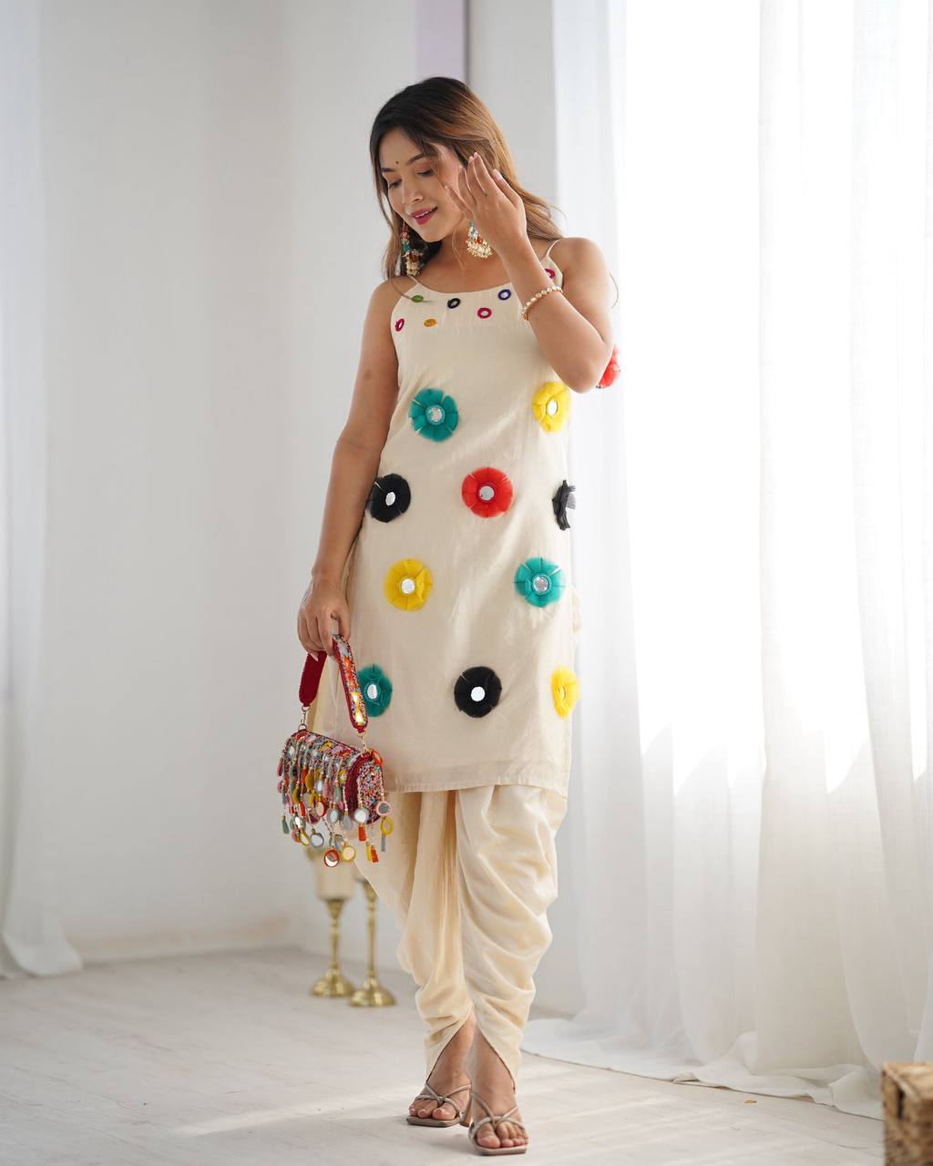 White Patiala kurti Set
