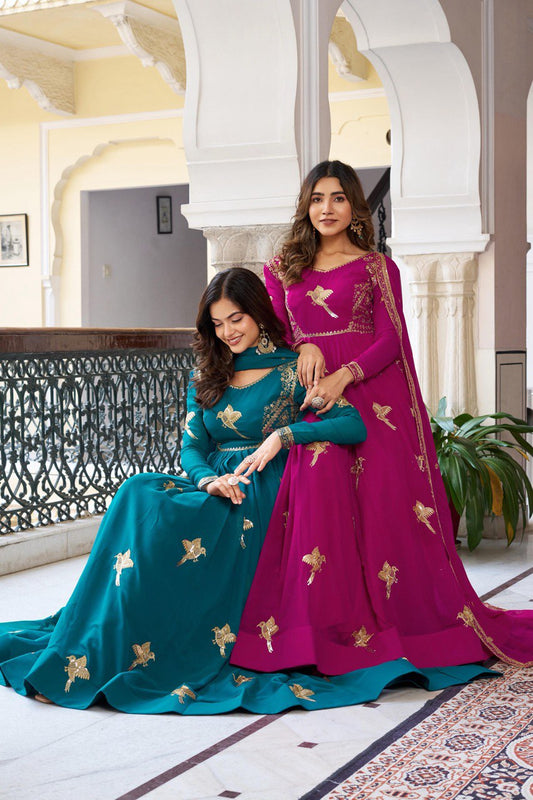 Anarkali style salwar kameez for festive look