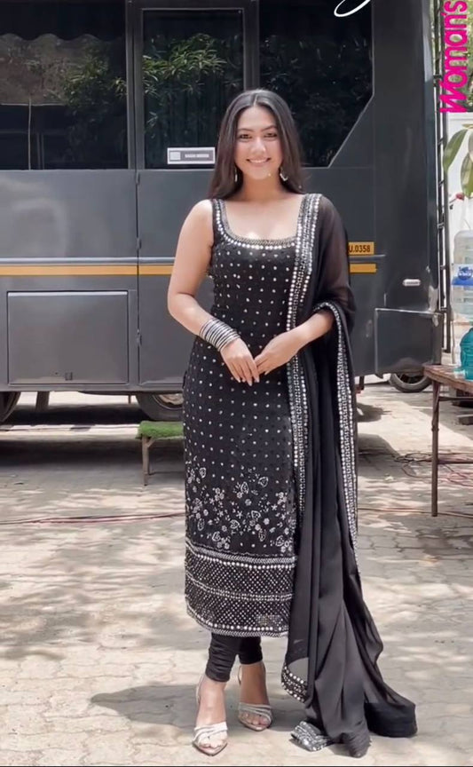 Black salwar Kameez Readymade 