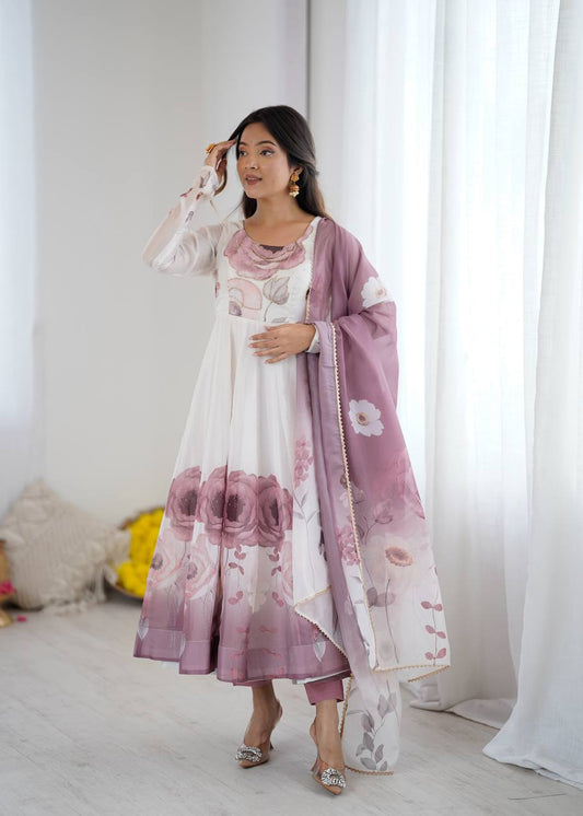 Traditional Indian salwar kameez with dupatta