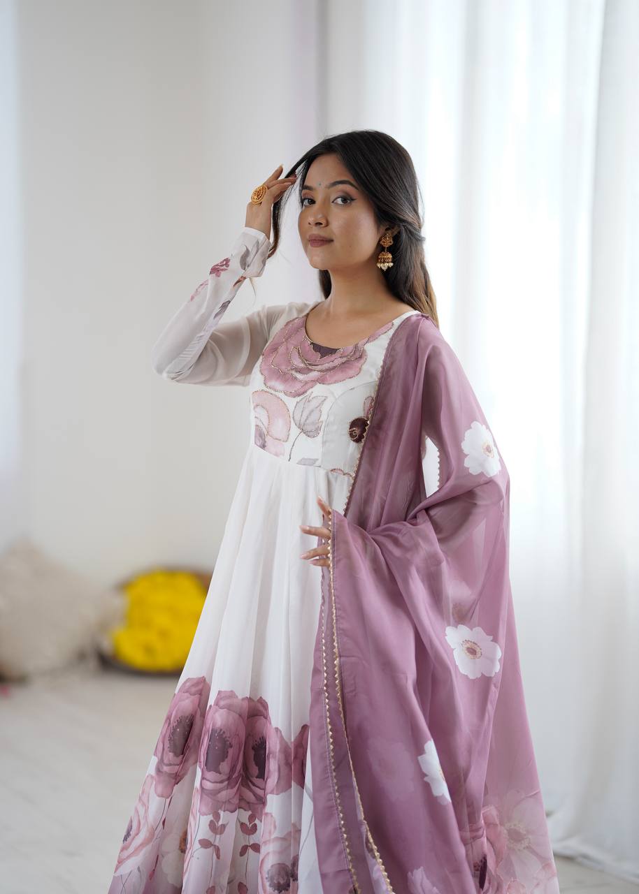 Traditional Indian salwar kameez with dupatta