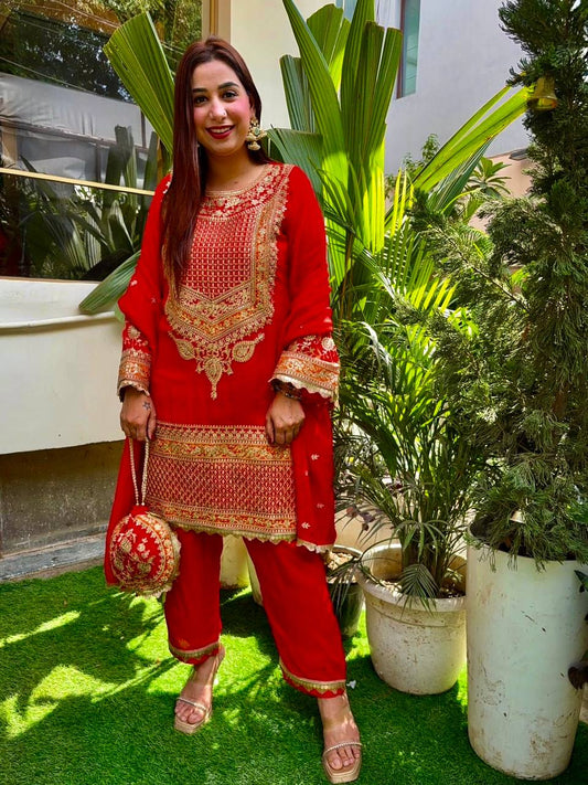 Latest fashion georgette Anarkali gown design