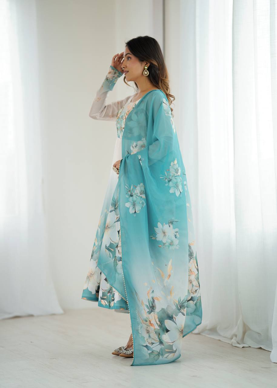 Bollywood inspired Anarkali gown for party wear