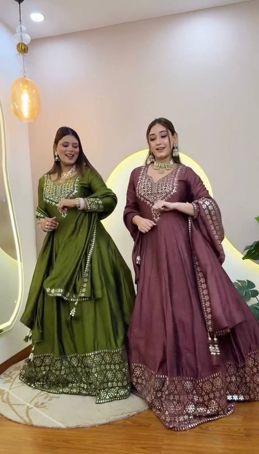 mahandi anarkali suit