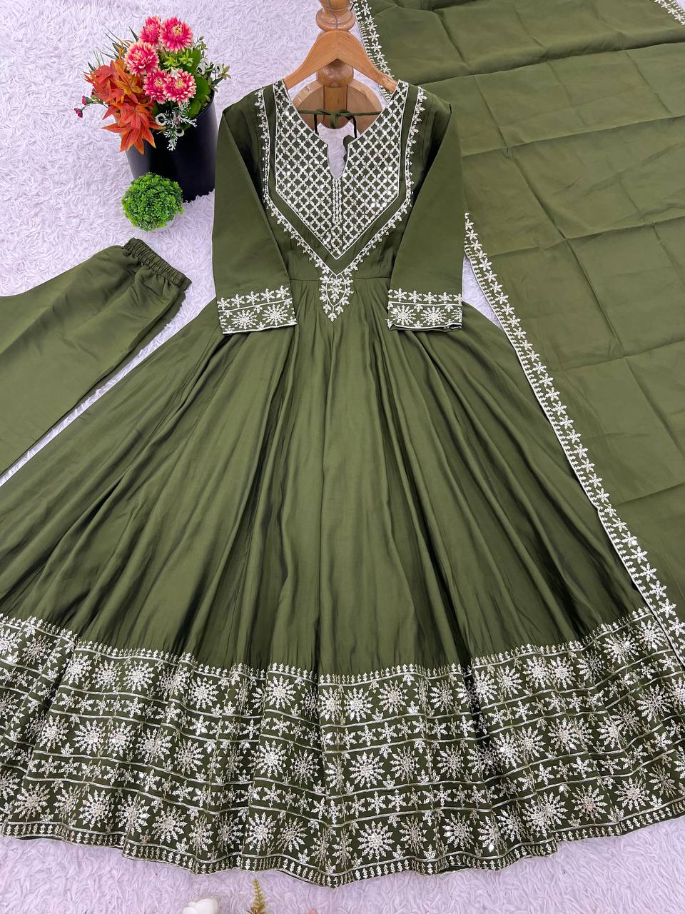 mahandi anarkali suit