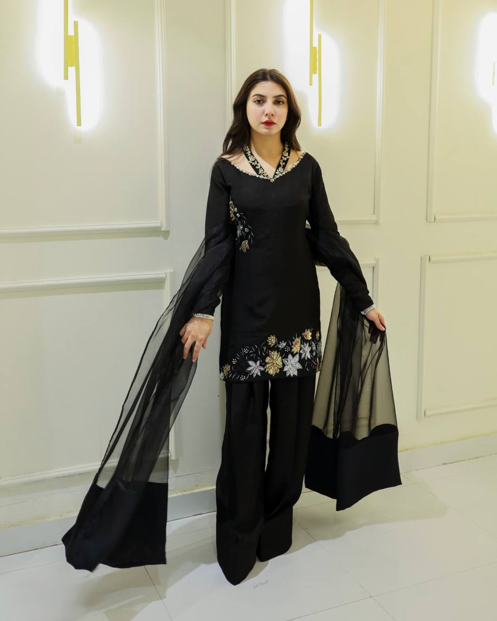 Black salwar kameez for diwali