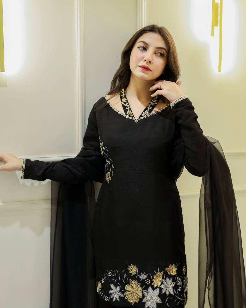 Black salwar kameez for diwali