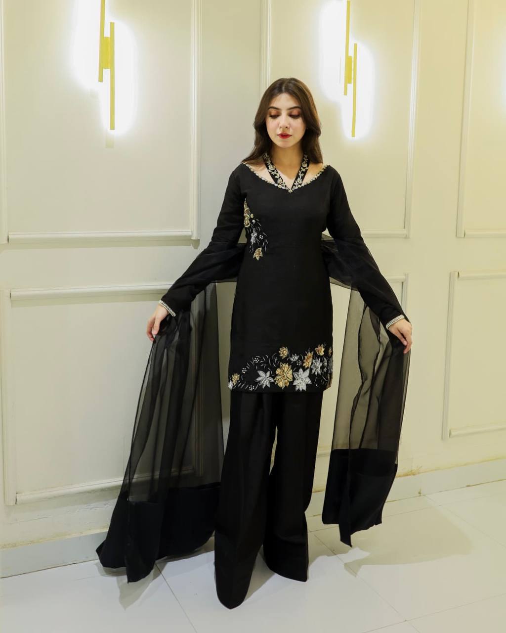 Black salwar kameez for diwali