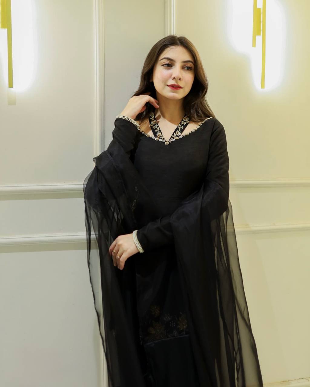 Black salwar kameez for diwali