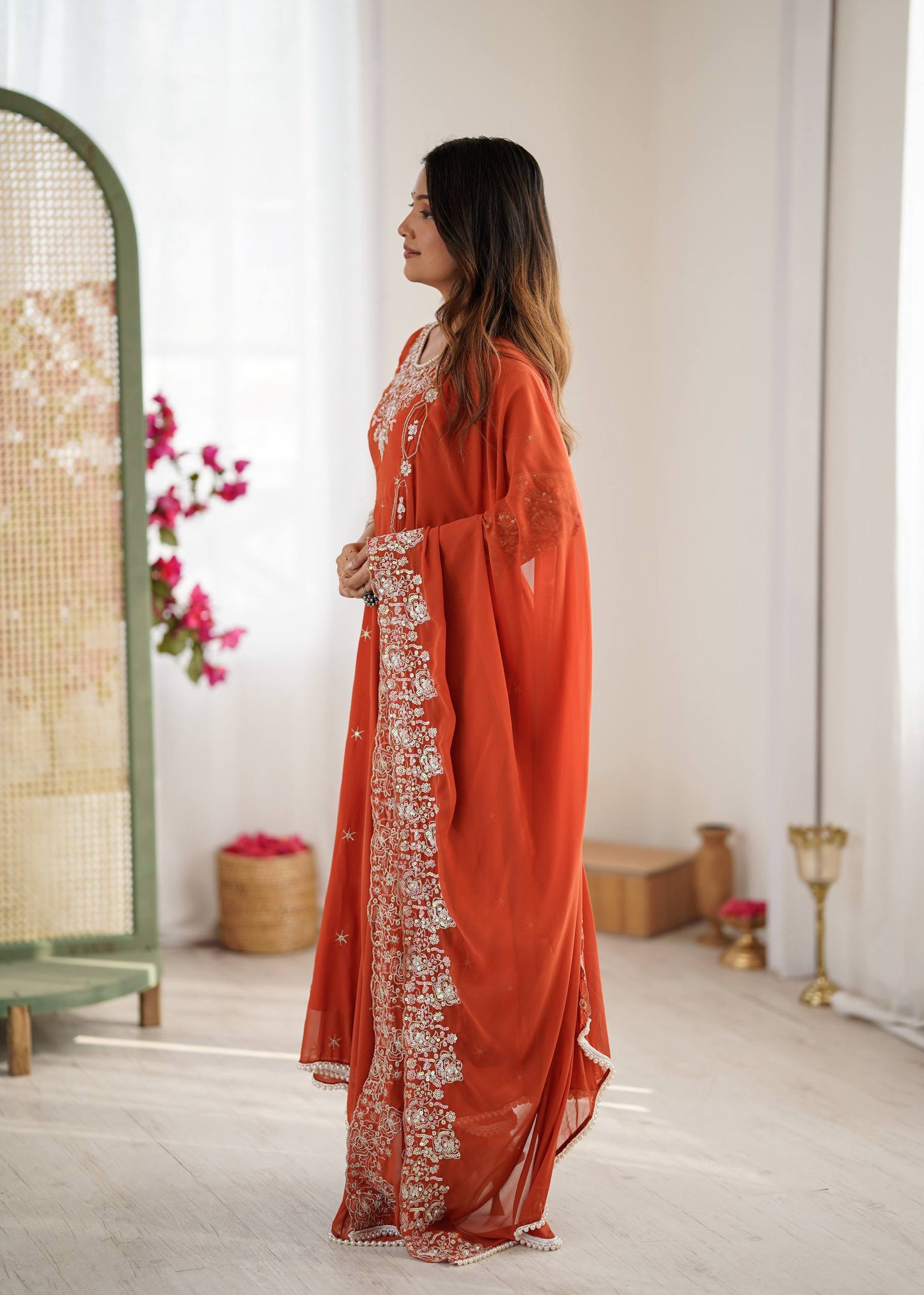 Heavy Blooming Anarkali Gown for Diwali Festive