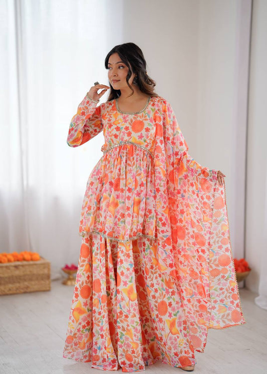 Festive Special Organza Sharara Suit