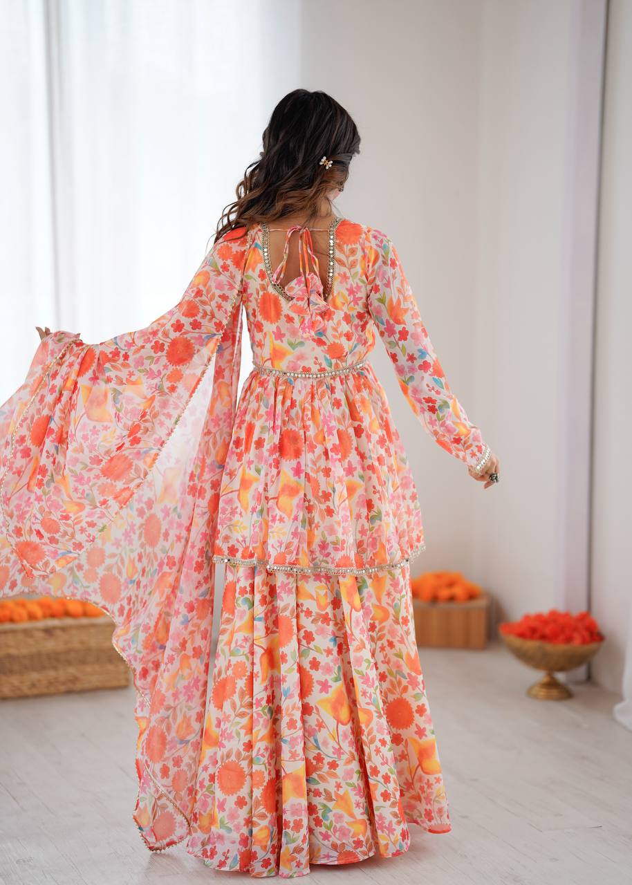 Festive Special Organza Sharara Suit