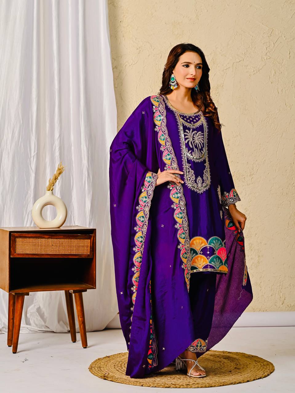 Blue Silk Salwar Kameez