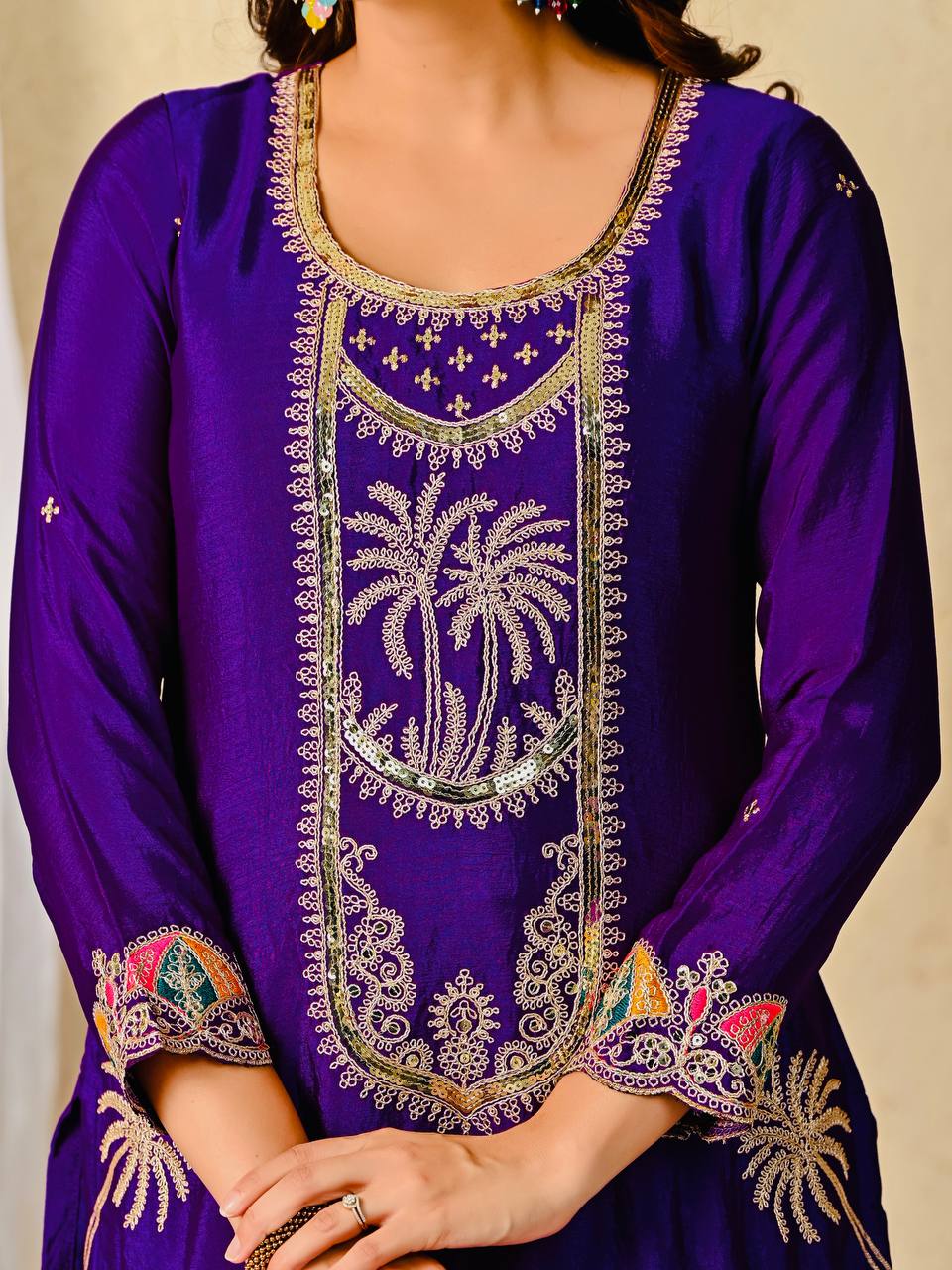 Blue Silk Salwar Kameez