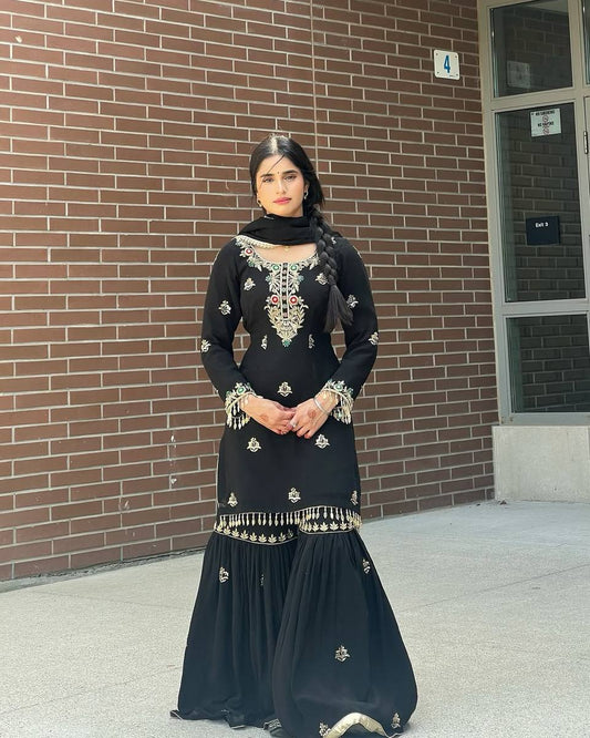Full-Stitched Sharara Kurti With Dupatta set