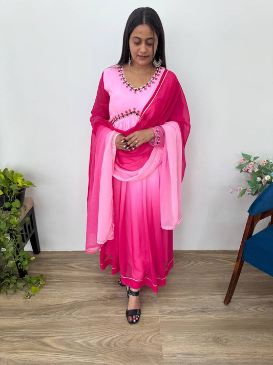 Fully Flared Georgette Anarkali Suit for Women