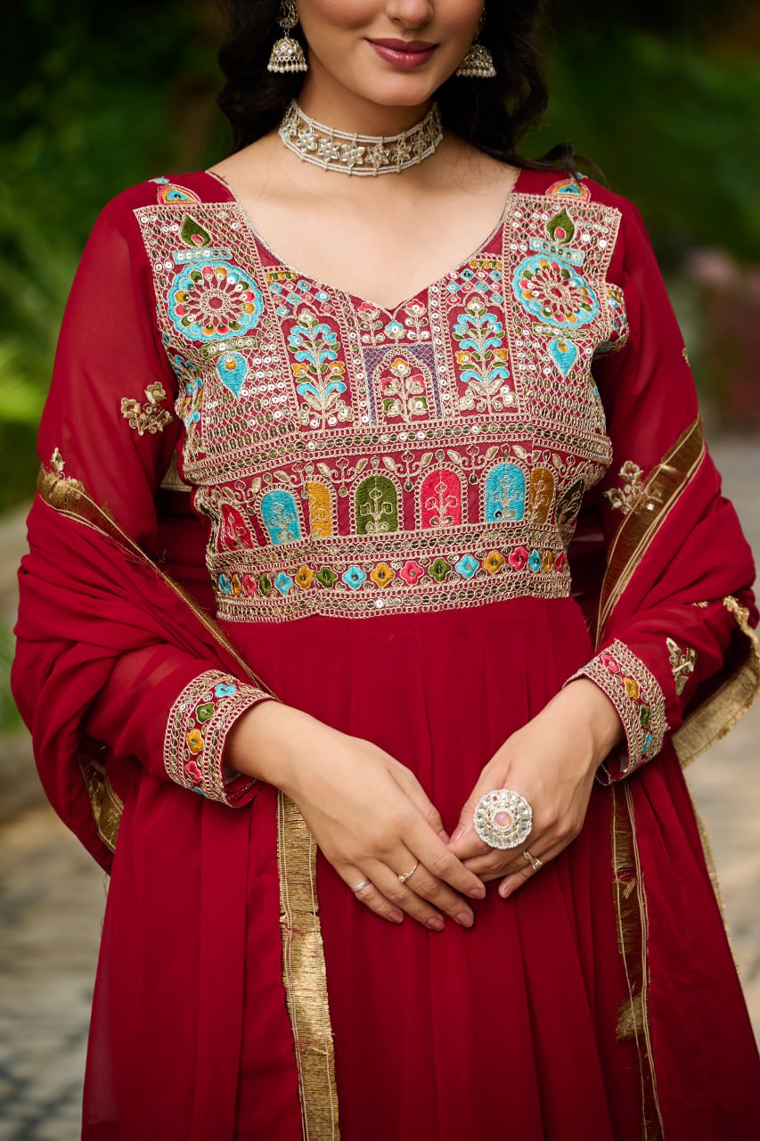 Red Anarkali kurti, designer Anarkali, party wear Anarkali, georgette Anarkali kurti, cotton Anarkali kurti, embroidered Anarkali, Anarkali dress for women, long Anarkali kurti, Anarkali kurti with dupatta, ethnic Anarkali kurti, floor length Anarkali, Anarkali suit set, traditional Anarkali kurti, Anarkali kurti online, wedding Anarkali kurti