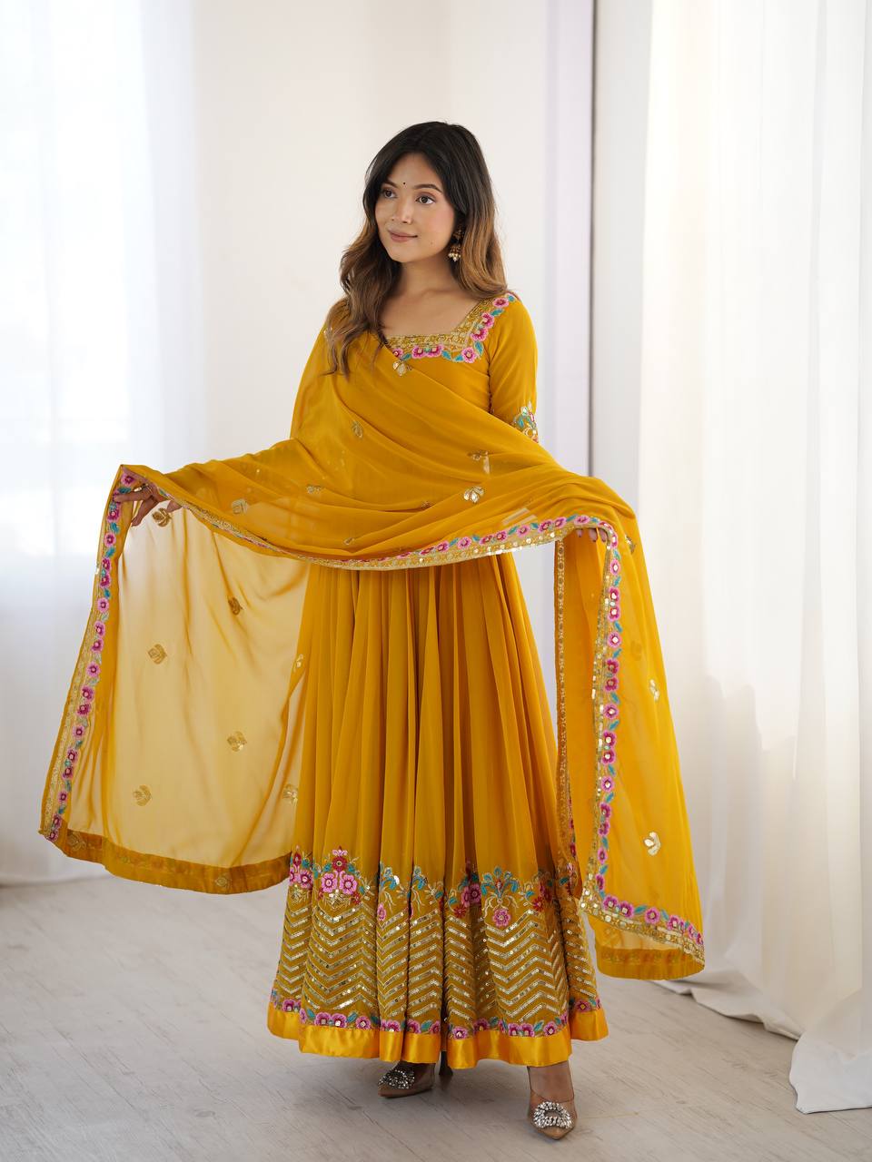 Heavy Georgette Suit Set, Multi Thread Embroidered Suit, 5mm Sequence Work Dress, Party Wear Dress for Women, Full Sleeve Embroidery Kurti, Ready to Wear Ethnic Dress, Designer Georgette Suit, Festive Indian Suit Set, Wedding Guest Outfit 2025, Fully Stitched Kurti Bottom Dupatta, Stylish Long Kurti Design, Heavy Embroidered Dupatta Set, Traditional Ethnic Wear for Women, Micro Cotton Inner Suit, Elegant Indian Party Dress,