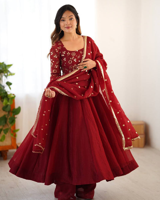 Heavy Embroidered Sequin work Anarkail