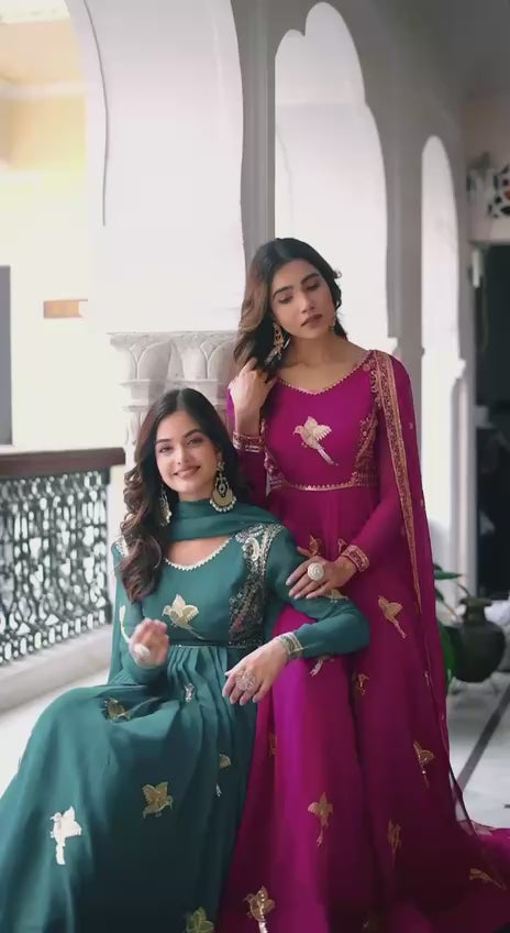 Anarkali style salwar kameez for festive look